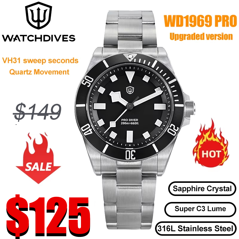 Luxury Watch Longines - Watchdives WD1969 Pro 38mm Quartz Watch