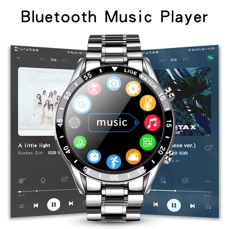 LIGE New Bluetooth Call Smart  - огляд і ціна Luxury Watch Korea