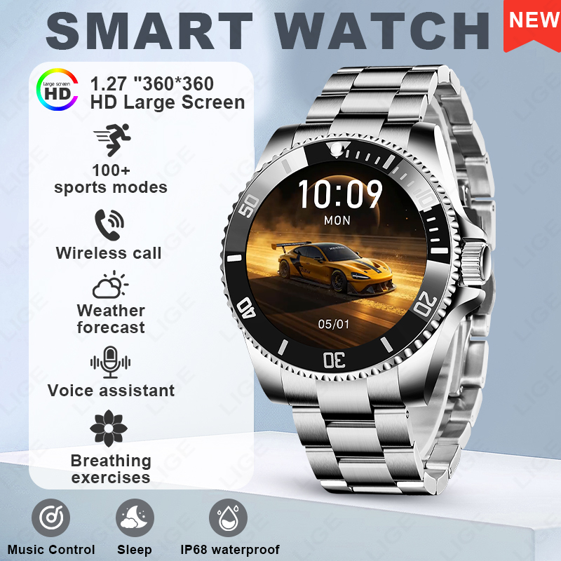LIGE Smart Watch Luxury Steel  - огляд і ціна Luxury Watch Korea